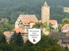 GRÄFIN ANNA - Rückzugsort für Freundetreffen in der historischen Hinterburg Schlitz - 2 Schlafzimmer, Altstadtlage, Garten, Aufzug, Hund willkommen