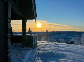 Family Cabin With Panoramic Views In Aurdals&aring;sen，位于Aurdal的Spa酒店