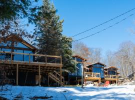 Stunning Lakeview Muskoka Pier 100 Resort，位于卡灵港的木屋