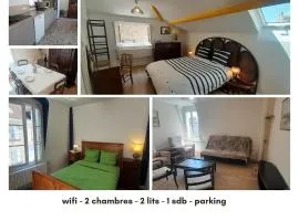 Appart 2 chambres terrasse privée wifi Levroux