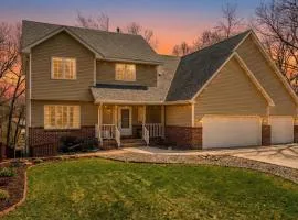 Charming Basement Stay with Workspace AC & Fire Pit