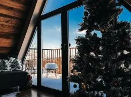 Okno w Gorce- 1 apartament z BALIĄ na wyłączność- Gorce, Pieniny, jezioro Czorsztyńskie