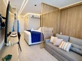 Lindo flat em Muro Alto Térreo com varanda gourmet