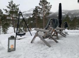 Cosy cabin between lake and mountain，位于Treungen的木屋