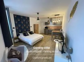 Studio central, parking, lit Queen size par ALP Chartres