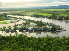 SS Villa & Resort，位于Tr&acirc;peăng的带停车场的酒店