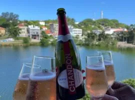 Apto Amplo p 6 pessoas Vista linda da lagoa do Violão Torres PET bem vindo!