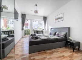 City-Apartment mit Parkplatz, Balkon und Küche