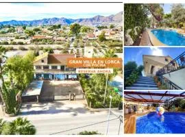 Villa Venta Ruizo Lorca Gran Terraza con Piscina Barbacoa y Vistas Espectaculares cerca de Aguilas-Castillo ideal para familias