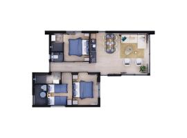 Villa L-Meerzicht | 6 pers. Dakterras，位于沃尔克姆的酒店