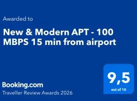 New & Modern APT - 100 MBPS 15 min from airport