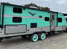 Pine Creek Cabins & Camping Resort，位于South Bloomingville的带热水浴缸的酒店