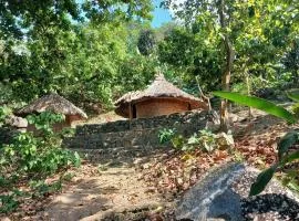 Private jungle accommodation with waterfall
