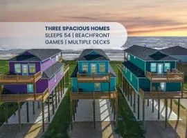 3 Beachfront Homes | 15BR Retreat for 54 Guests