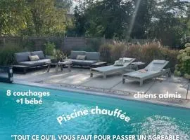 Gîte familial Le Sauvage à 10 minutes Pairi Daiza piscine, chiens ok
