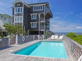 Waterfront house with private hot tub, pool, sound view, & AC - walk to dining