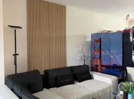 Double room and private bath in a shared flat, quiet, close to the UN and airport