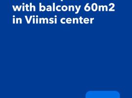 2-room apartment with balcony 60m2 in Viimsi center，位于Haabneeme的酒店