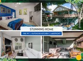 Lakefront Home Private Dock Firepit Sleeps 12