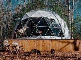 Unplug and Unwind in a Modern Dome with Firelight Evenings and Starry Skies in Traphill, North Carolina，位于Traphill的酒店
