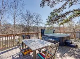 Deck & Boat Dock: Lakefront Cabin in Eucha!