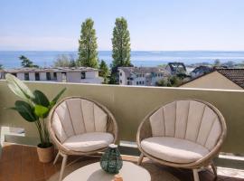 BodenseeLodge mit traumhafter Aussicht am See，位于博登斯边的伊门施塔特的酒店
