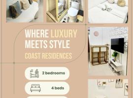 Luxe Staycation-2BR with Balcony and City View near MOA, World Trade Center, PICC at Coast Residences，位于马尼拉的酒店