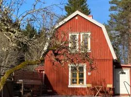 Mysigt 1900-tals hus med bastu och natur