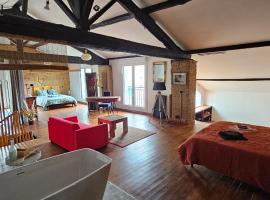 Loft industriel de 220 métres carré sur deux niveaux，位于Montech的酒店