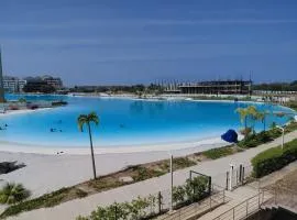 Apartamento con laguna de aguas cristalinas