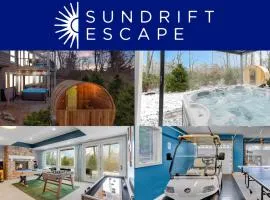 Sundrift Escape - Luxe Retreat with Hot Tub-Sauna-Arcade-Golf Cart-Game Room