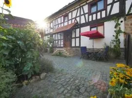 Cozy half-timbered house in beautiful courtyard