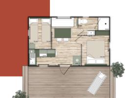 Mobile-home, animaux acceptés - 4 pers. - API-1-52-2523，位于Long的酒店