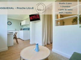 Le Nid - Parking - 15 min centre de Lille，位于瓦斯凯勒的酒店
