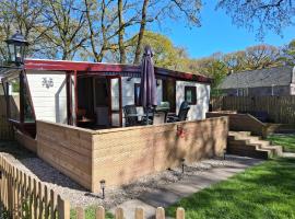 Chalet Vuurvos - sfeervol chalet met omheinde tuin, midden in de bossen van Drenthe，位于伊科斯特的酒店