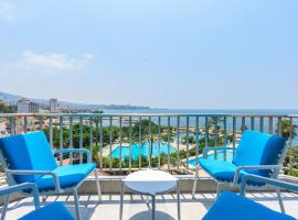 Bay B Blu,Modern 1BR Chalet -Seaview，位于Ad Dkārīn的酒店