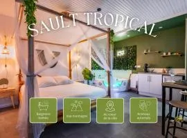 Sault Tropical - Idéal couple - Balnéo Led - Vue parc & montagne - Wifi - Stationnement gratuit - 5min à pied des bars, restaurants & commerces