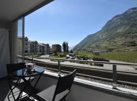 Appartement ensoleillé 4 personnes à Saillon à 100 mètres des bains