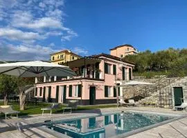 Villa swimming pool Ca'Du'Ma' Portofino view ovest