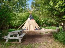 Teepees by the River near Boise, Idaho