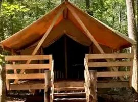 Georgia Glamping at its Finest in this Cozy Safari Tent in Suches