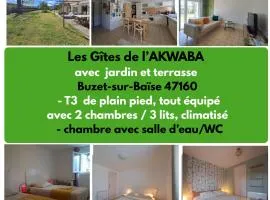 Gîtes de l'AKWABA hébergements T2 et T3 et 1 chambre à la nuitée