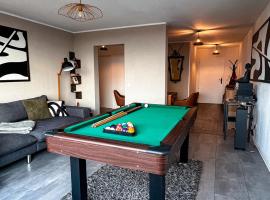 Bright designer apartment with pool table & 2 balconies，位于因戈尔施塔特的酒店