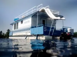 Spacious Getaway Series Cabin-Style Boat with Water Slide Near Babbitt, MN