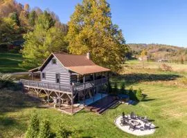 Copper Cabin - modern cabin along Cove Creek hot tub fire pit