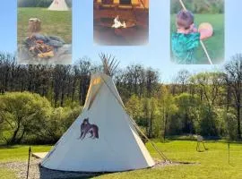 Teepee u Vlčího potoka
