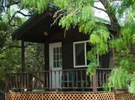 Medina Lake Camping Resort Cabin 8，位于Lakehills的酒店