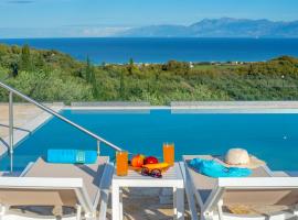 Family Villa Portes with panoramic view!，位于Píthos的酒店