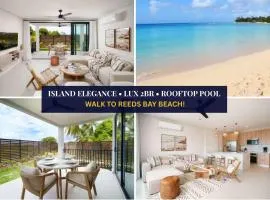 Caribbean Luxury 2BR Walk to Beach Sky Pool Deck
