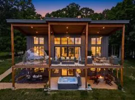 Modern w Sleek Design Hot Tub Dome & Game Room